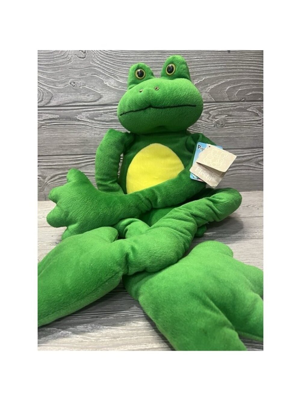 Fiesta Piggyback Pals Green Frog Jumbo Wearable Hugging Plush 30” Vintage 1990s